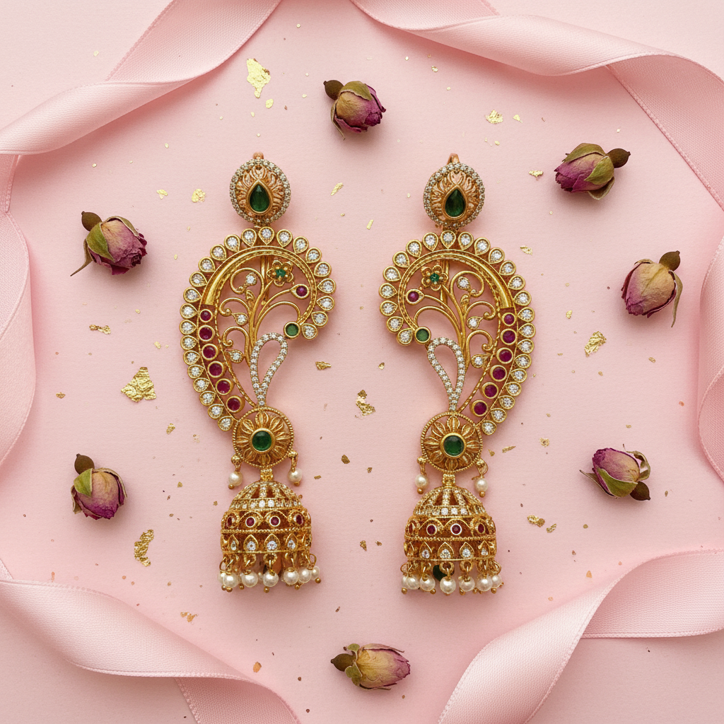 Gold Earcuff Jhumka
