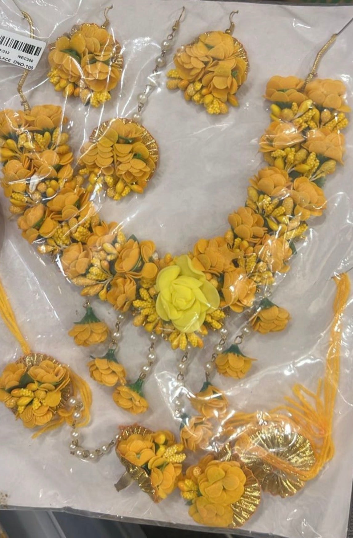 Yellow Floral Jewellery