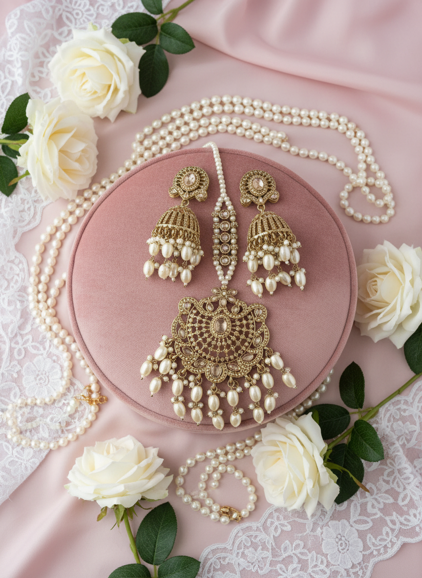 Pink velvet with white roses