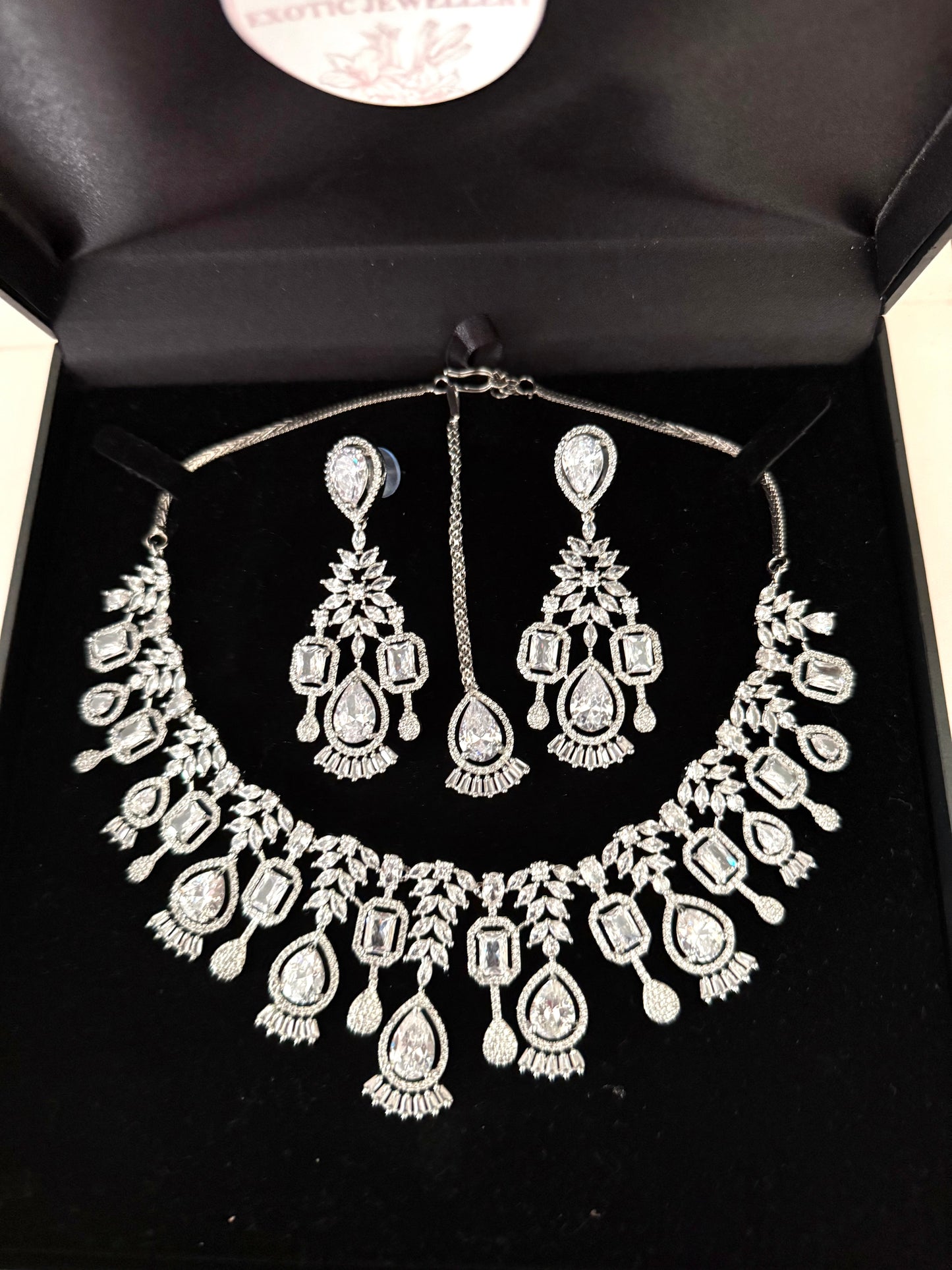 Silver American Diamond (AD) Set