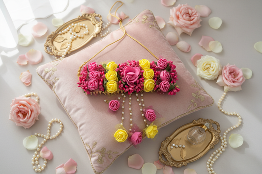 Pink & Yellow Floral Jewellery