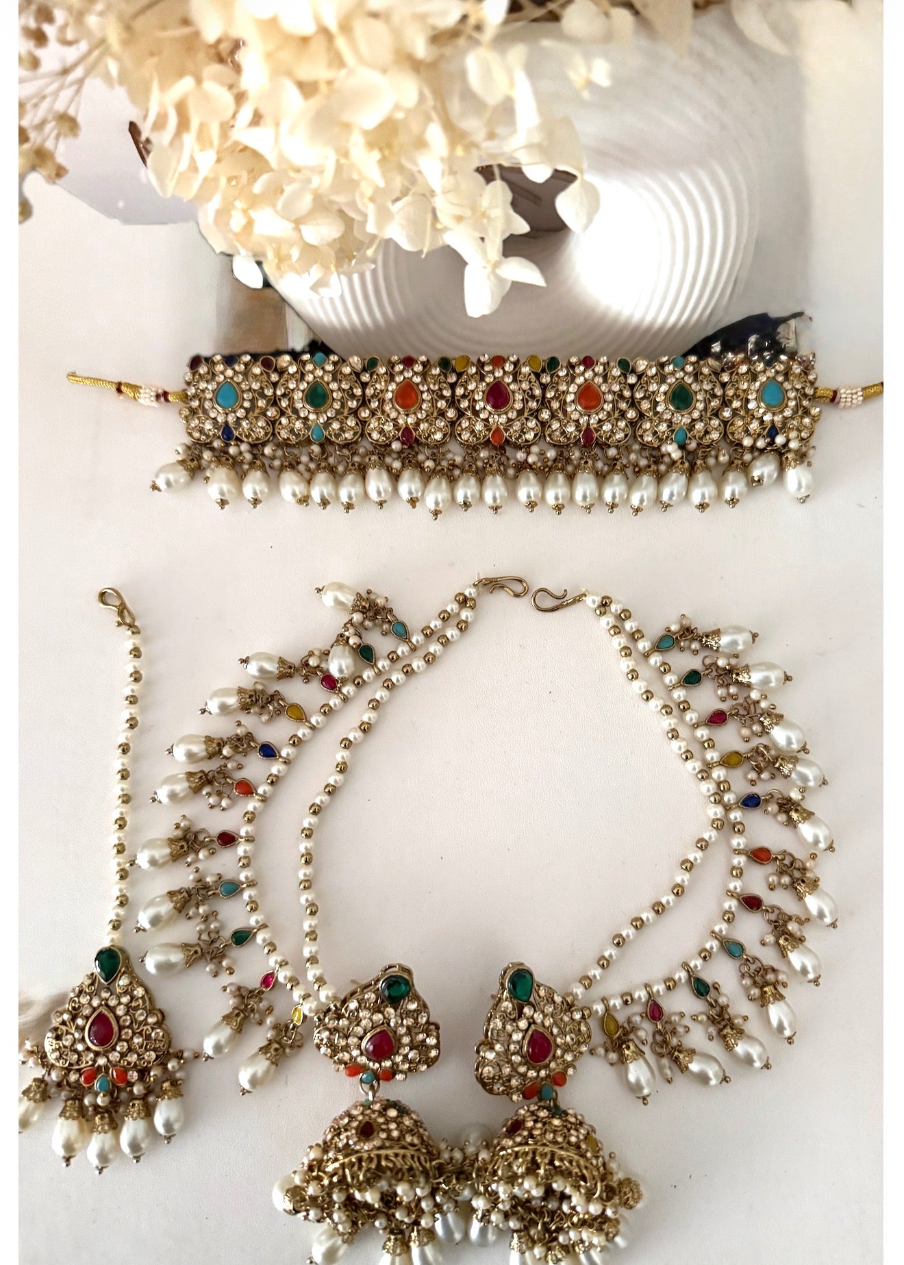 Gold Tone Multi necklace set