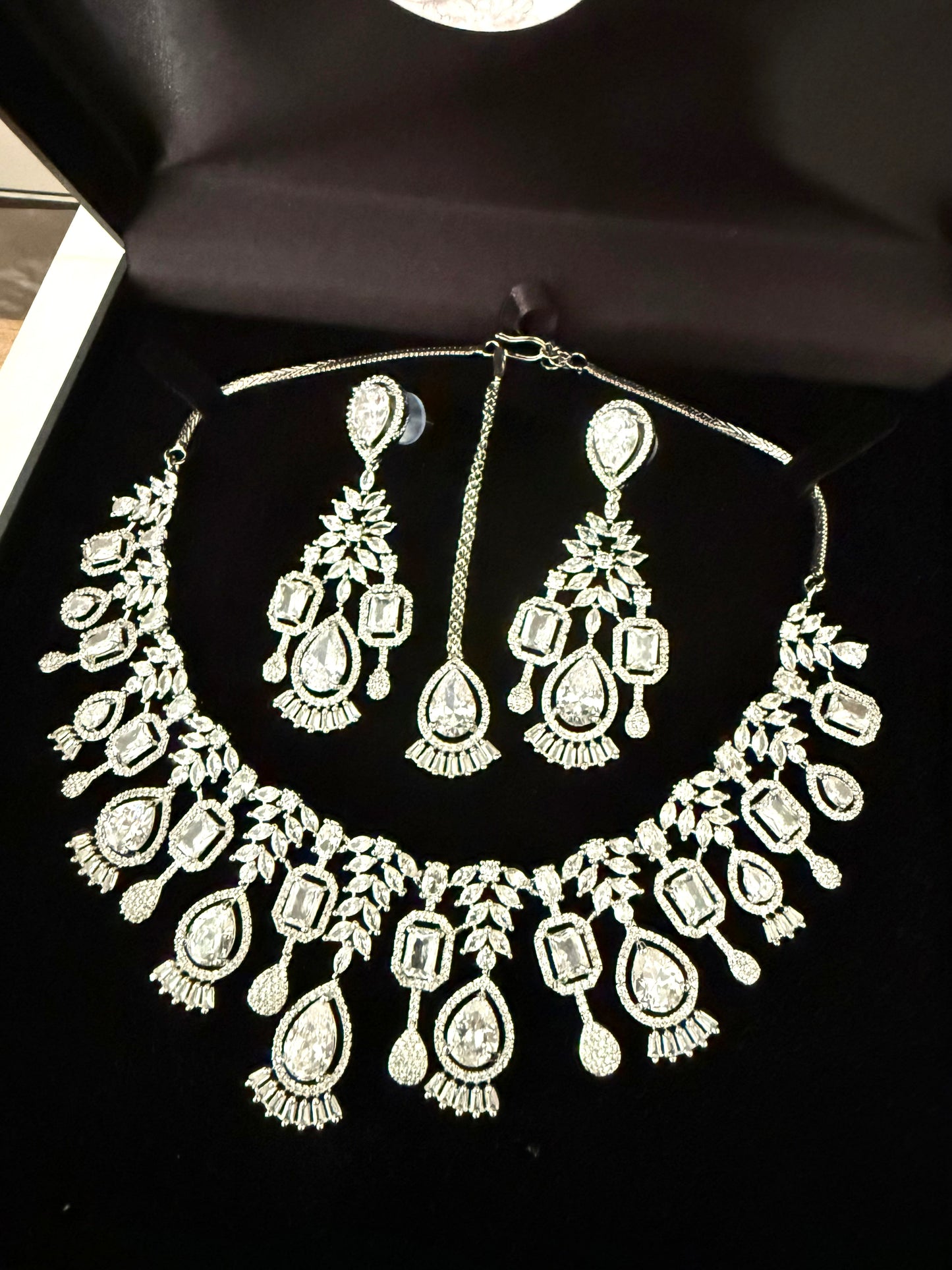 Silver American Diamond (AD) Set