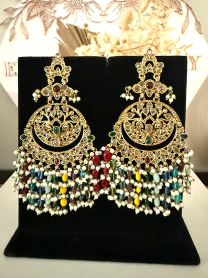 Multi Colour Oversized Earrings