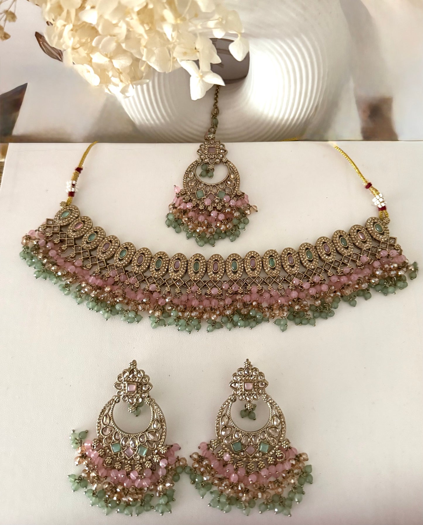 Two Tone Necklace Set