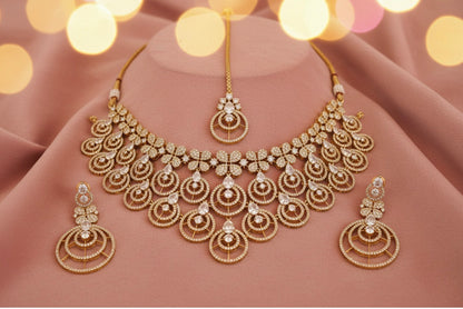 Gold American Diamond (AD) Set