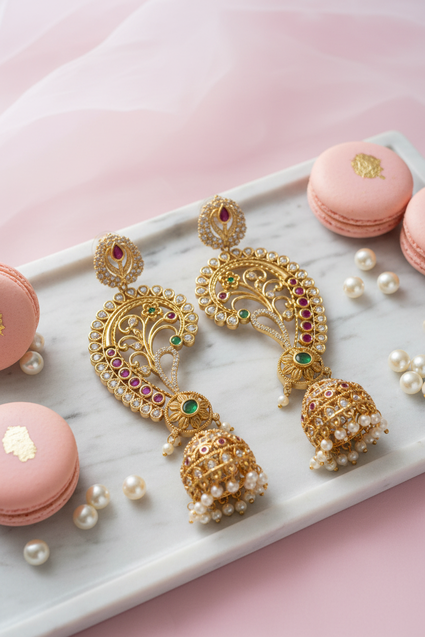 Gold Earcuff Jhumka