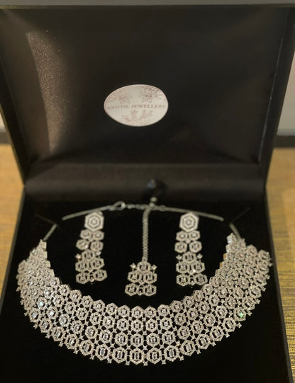 Silver American Diamond (AD) Set