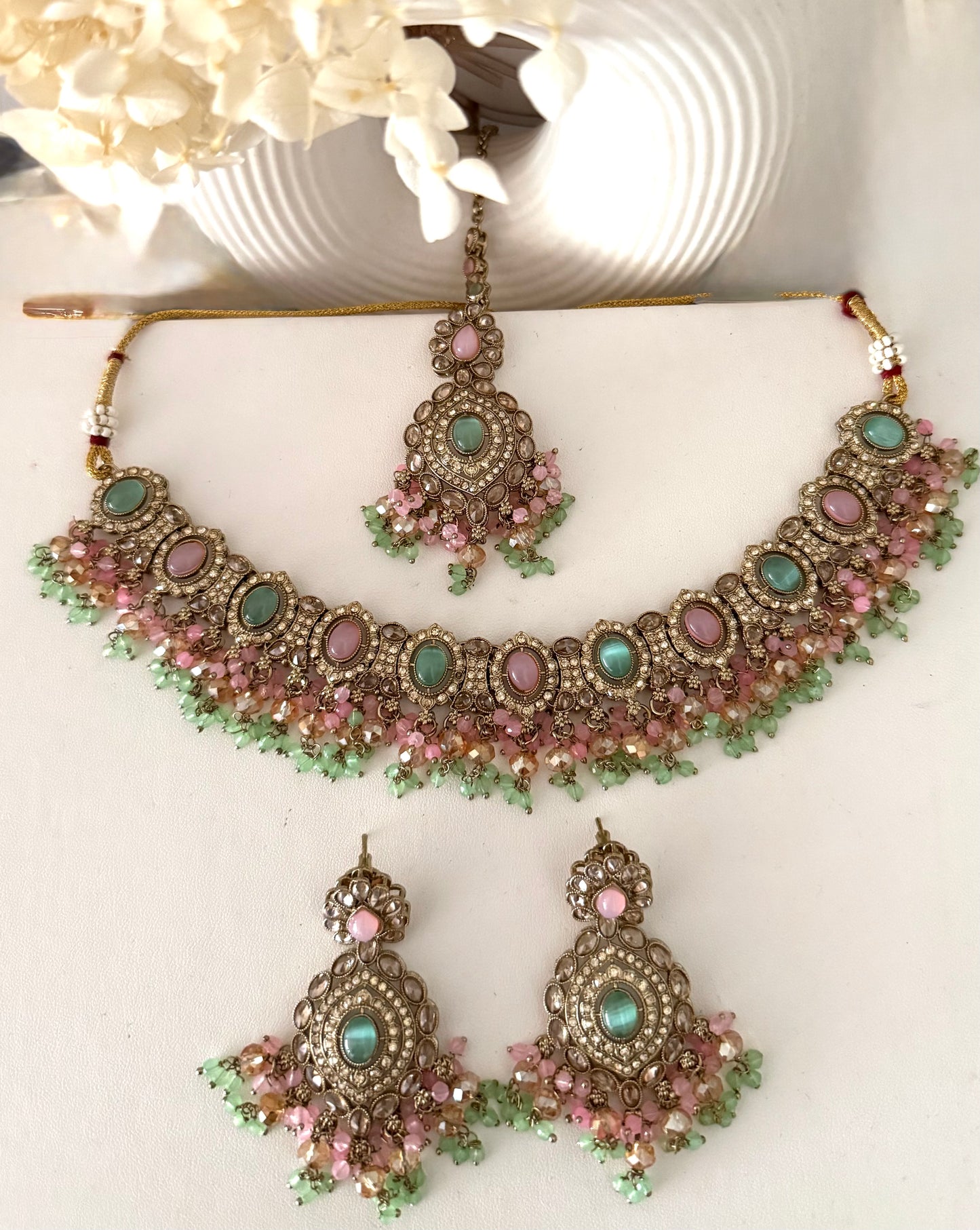 Two Tone Necklace Set