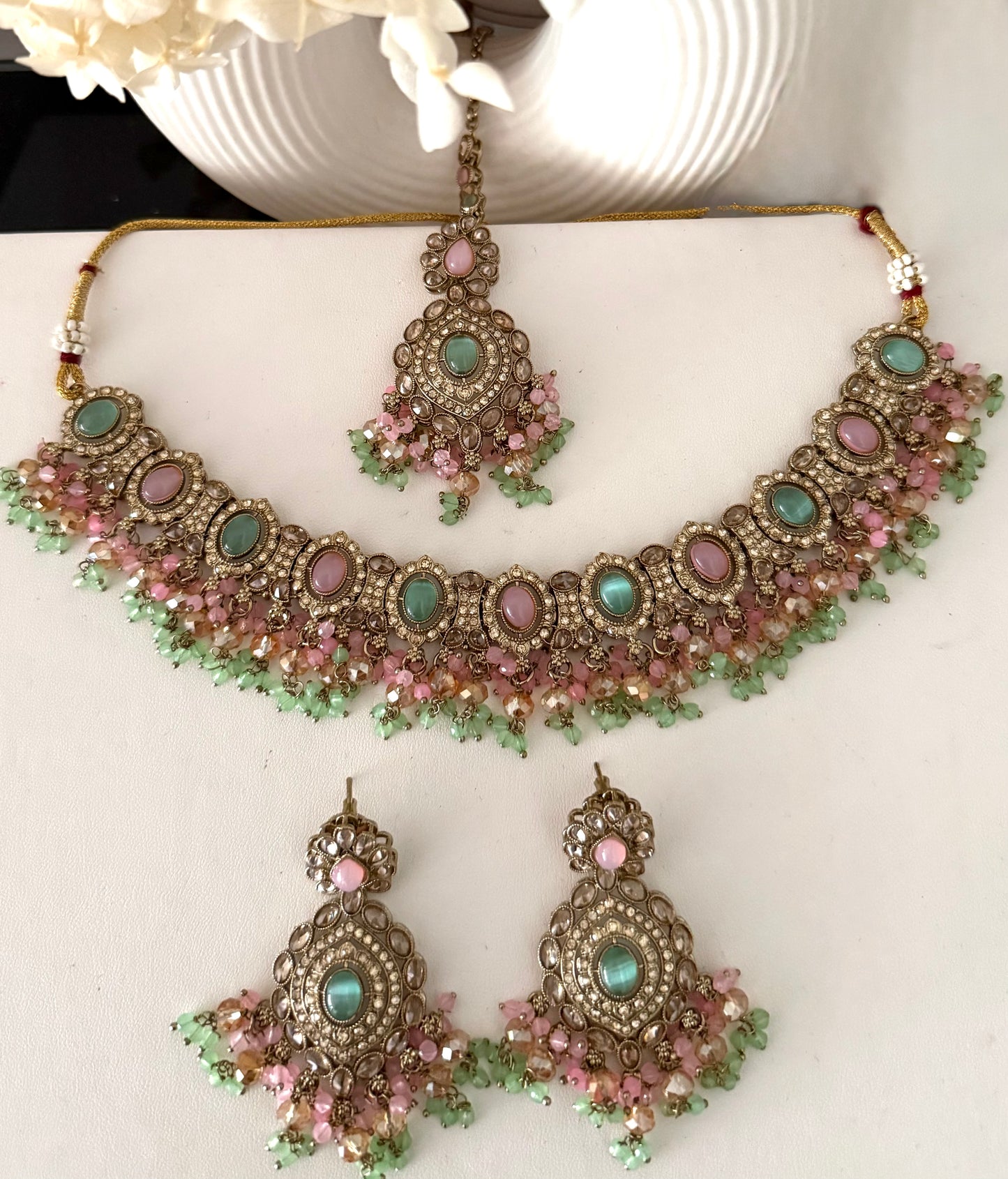 Two Tone Necklace Set