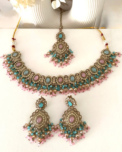 Two Tone Necklace Set