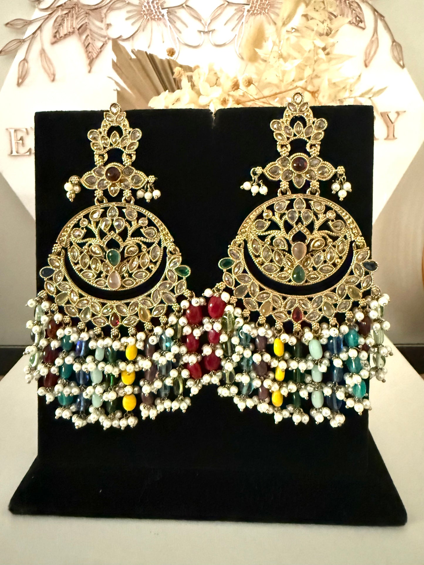 Multi Colour Oversized Earrings