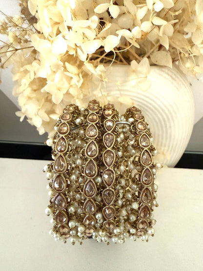 Gold Tone Statement Kada/ Bangles