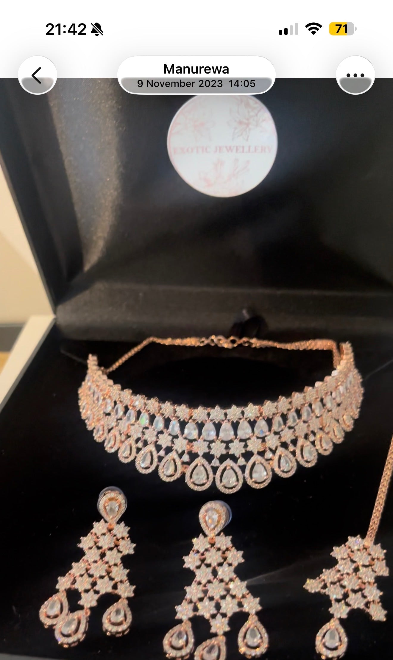 Rose Gold American Diamond Set