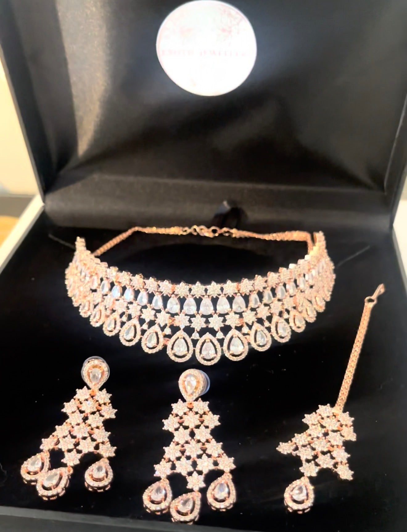 Rose Gold American Diamond Set