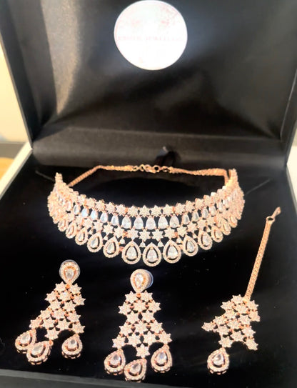 Rose Gold American Diamond Set