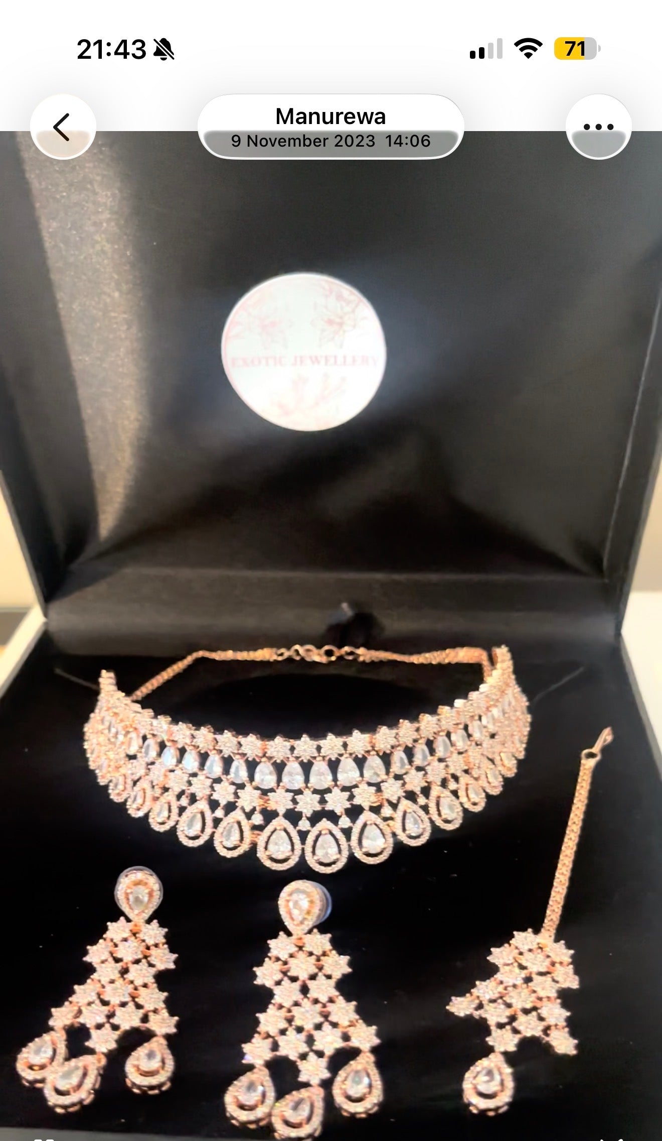 Rose Gold American Diamond Set