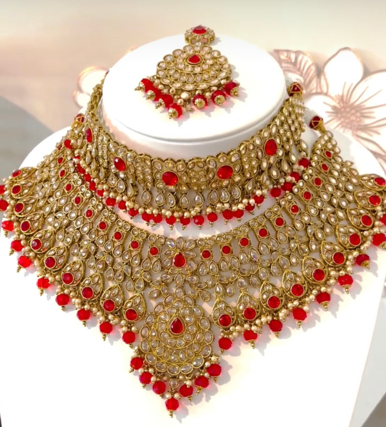 Two Layered Bridal Choker Set