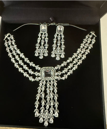Silver American Diamond (AD) Set