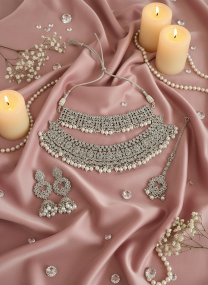 Blush Pink Velvet Bridal Display