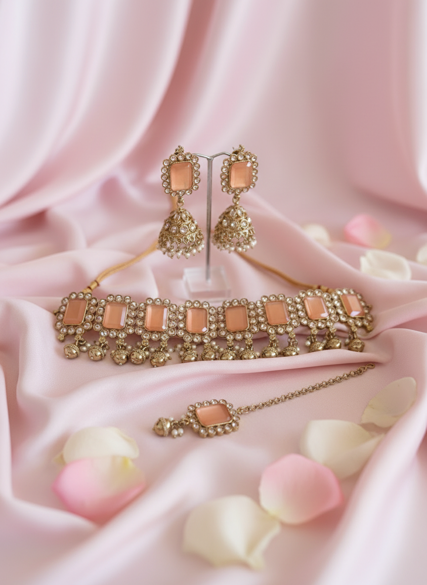 Blush silk fabric styling