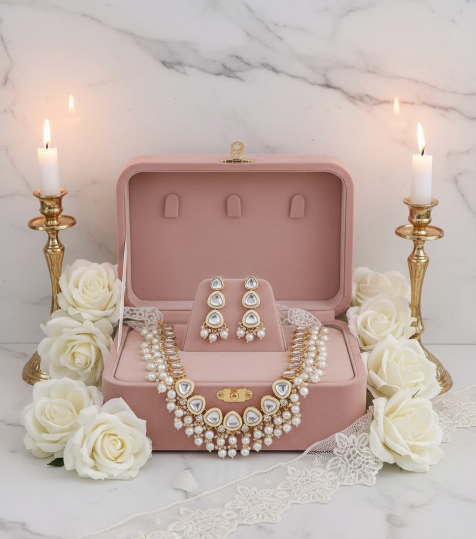 Blush velvet with candlelight