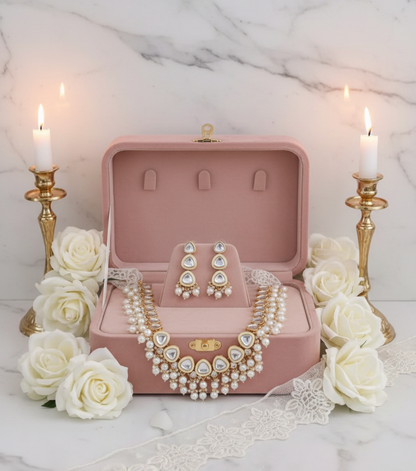 Blush velvet with candlelight