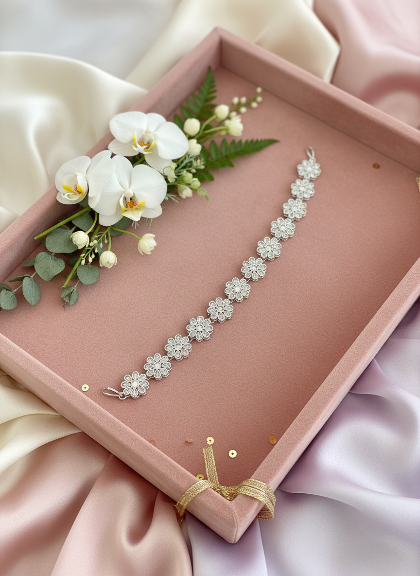 Bracelet with Orchids