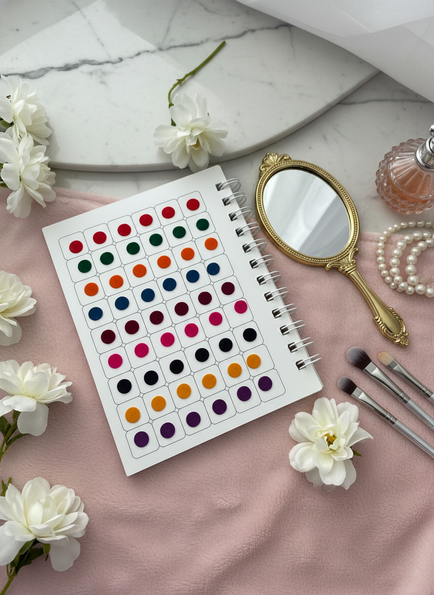 Colorful velvet bindis catalog