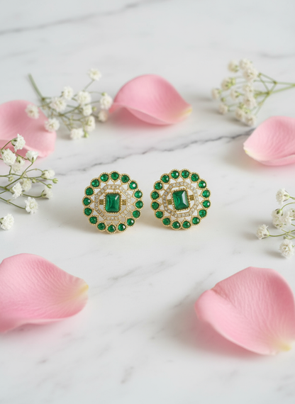 Emerald earrings artful styling