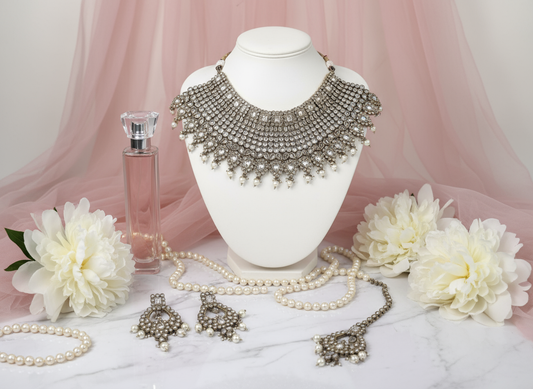 Gold Necklace Set - Romantic Blush Pink