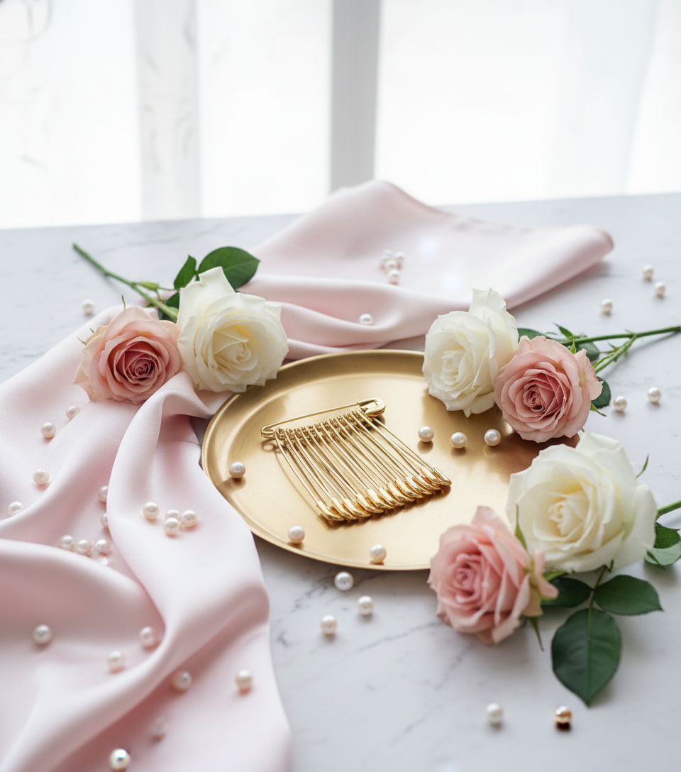 Gold Safety Pin Luxury Setup