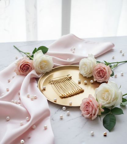 Gold Safety Pin Luxury Setup