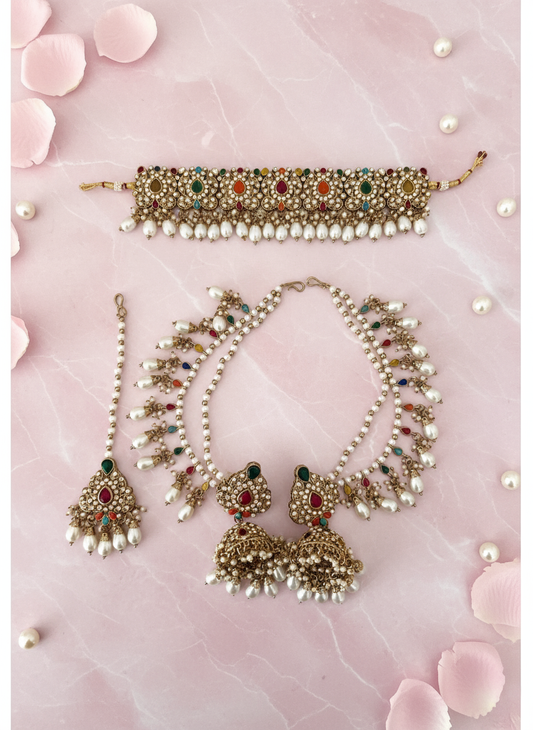 Gold Tone Multi Necklace Set