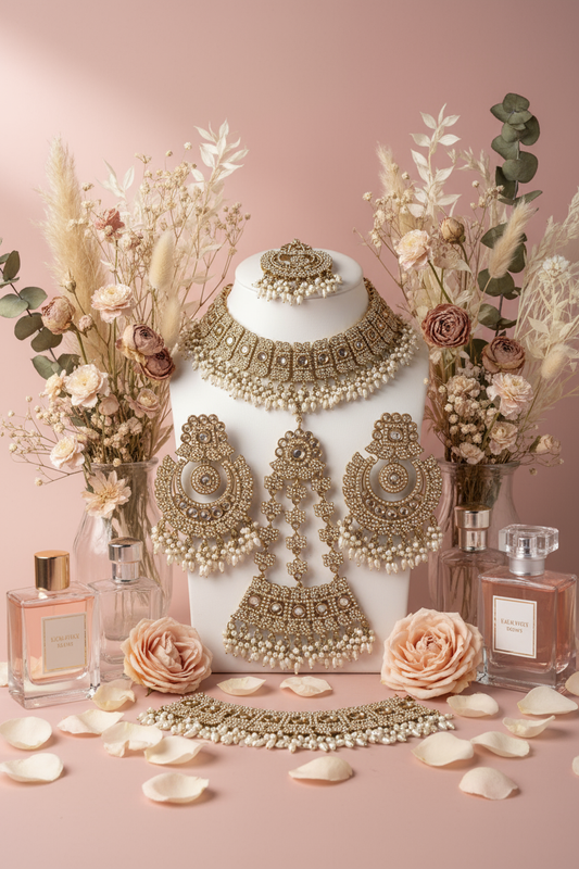 Gold Tone Necklace Set 1