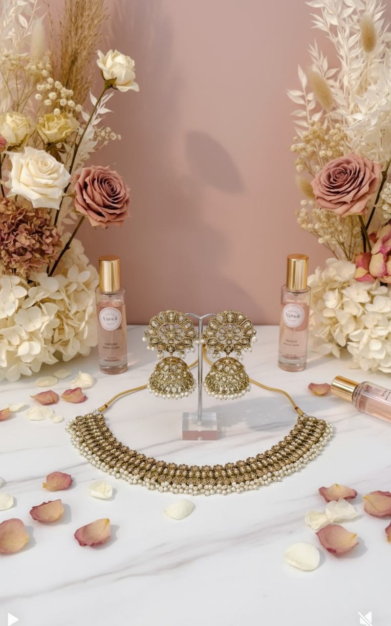 Gold Tone Necklace Set 3