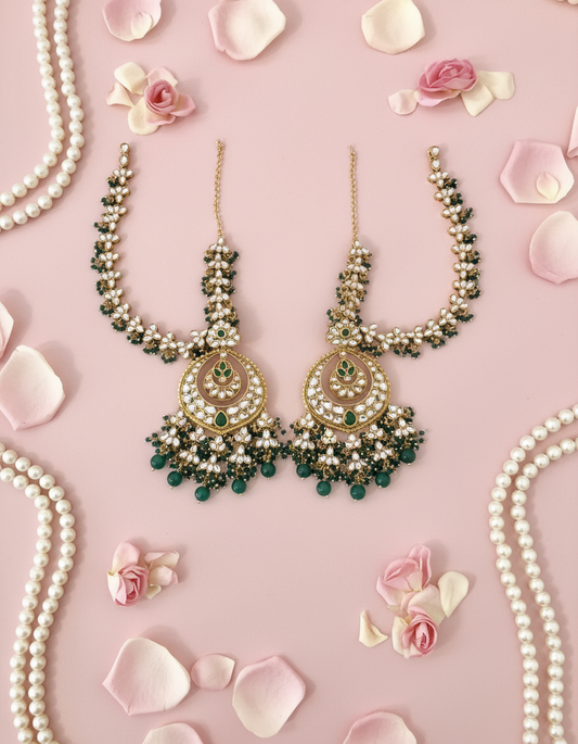 Green and Gold Jewelry - Exact Match with New Background