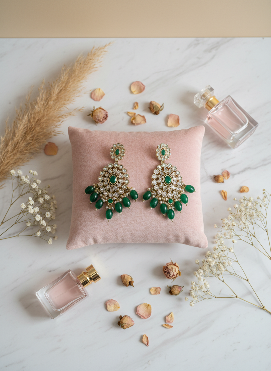 Green & Gold Set - Dried Pampas Display