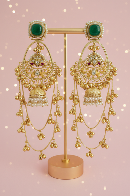 Green Stone - Luxury Earring Holder