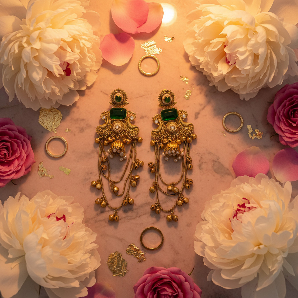 Green Stone - Pink Marble Flat Lay