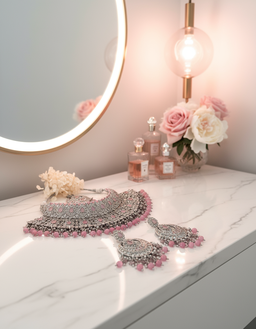 Jewellery with luxury vanity background