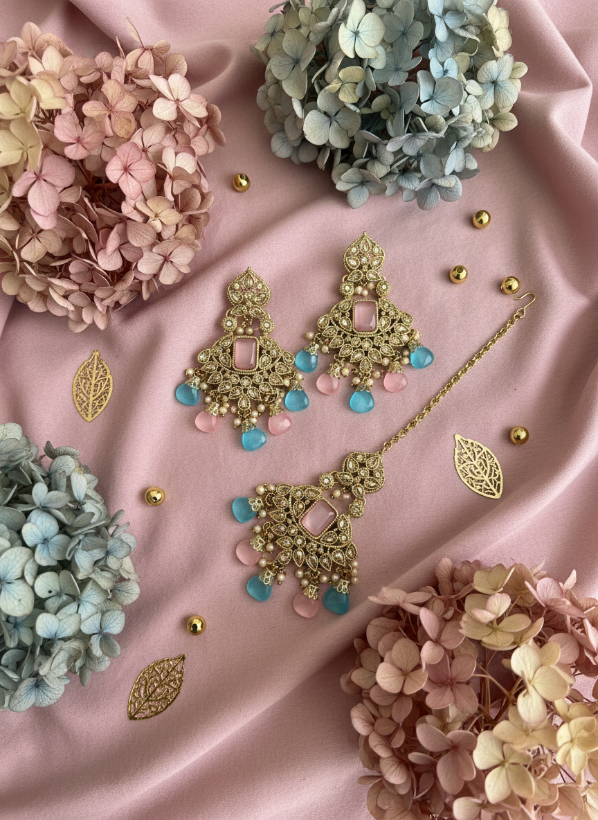 Jewelry with hydrangea styling