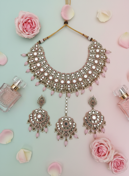 Kundan Bridal Set with Rose Petals and Perfume