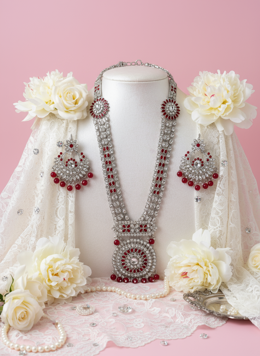 Luxury pastel pink bridal setup