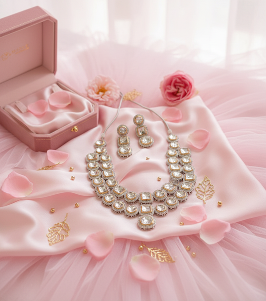 Luxury Pastel Pink Jewelry Set
