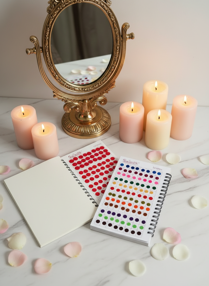 Luxury Vanity Setup with Mirror and Candles