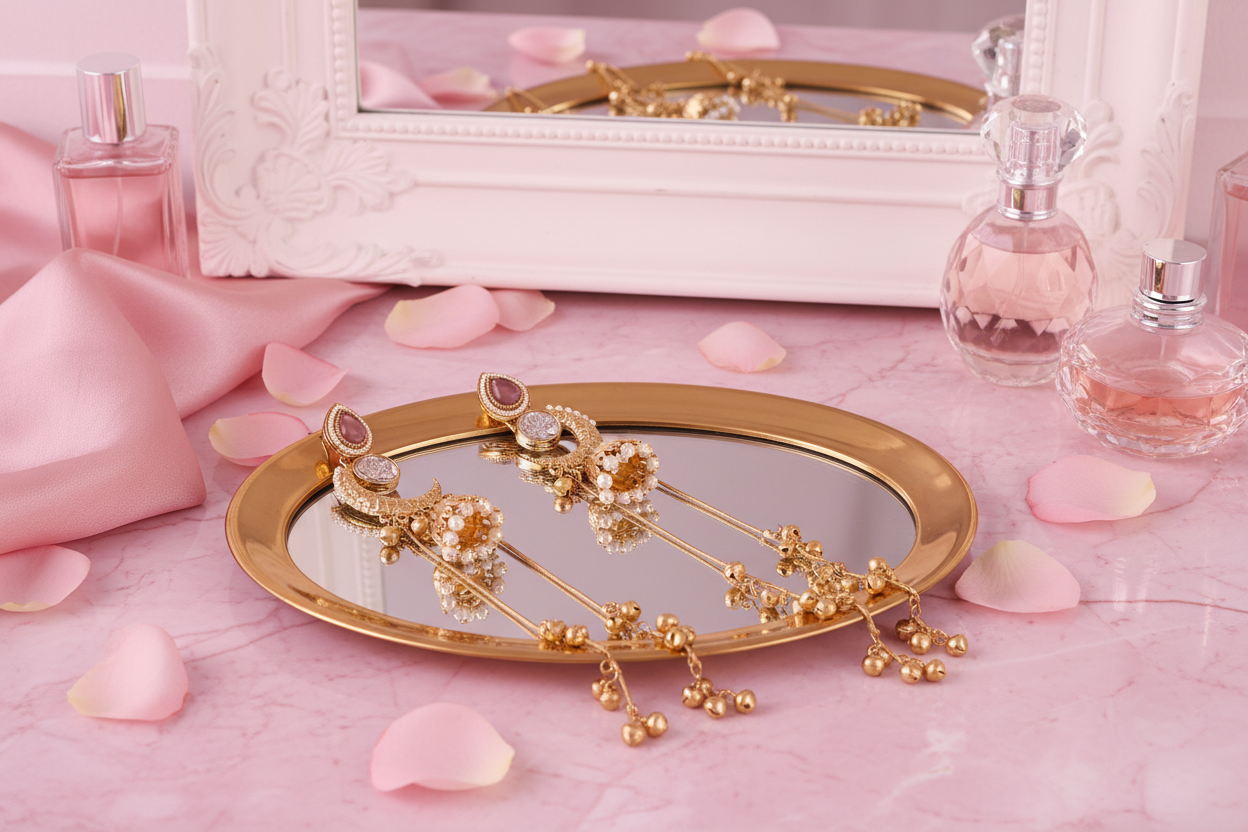 Mauve Chand Bali - Vanity