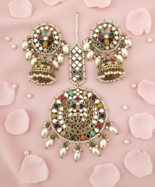 Multi Colour Jhumki Set Image 2