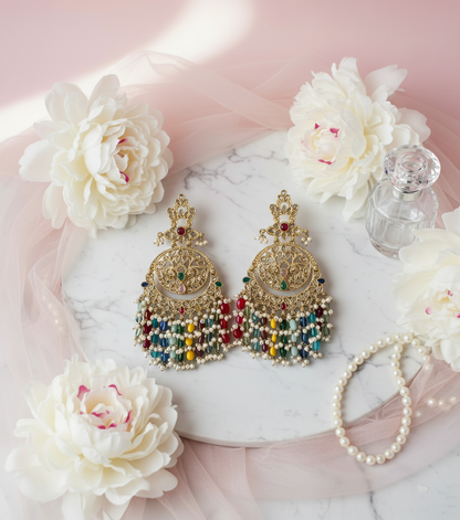 Multi Colour Oversized Earrings