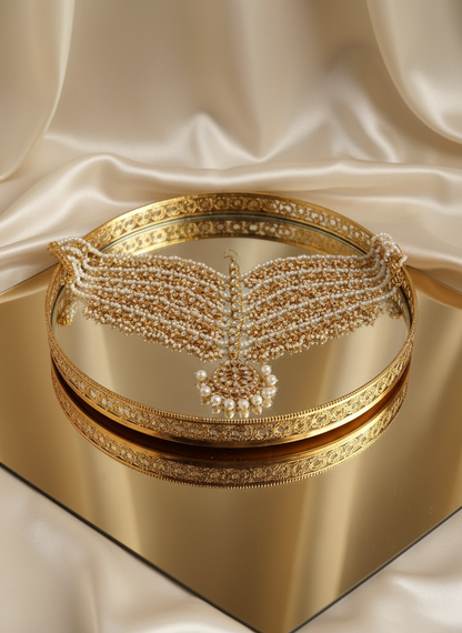 Ornate gold tray display